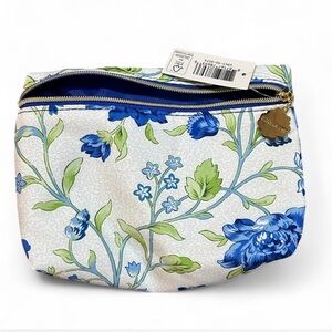 Floral Blue and Green Women's makeup bag